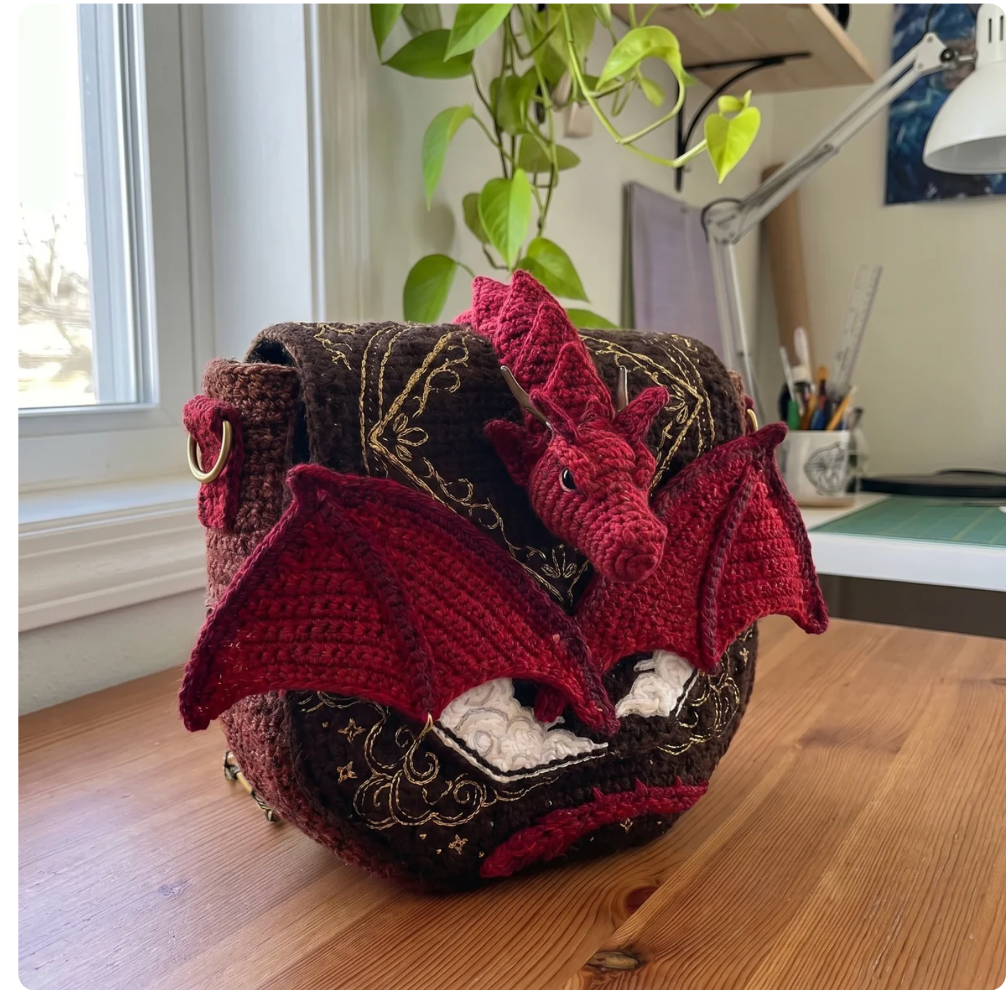 Crochet Dragon Bags