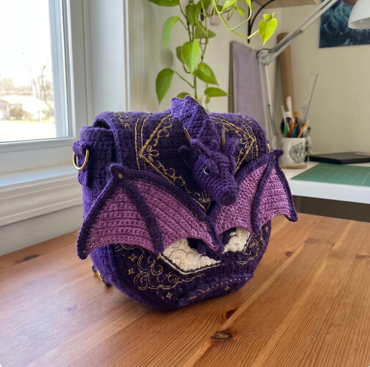Crochet Dragon Bags